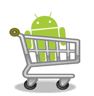 Android in shopping trolley