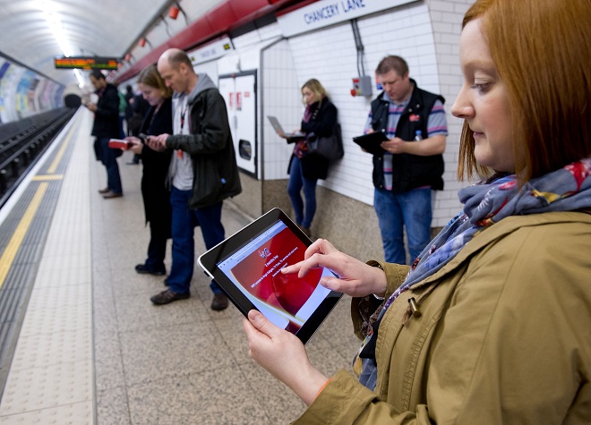 London Underground WiFi testing at Chancery Lane tube station