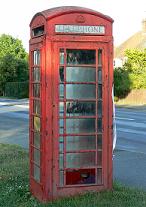 Old red K6 telephone box