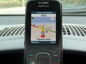 Telmap running on Nokia 3600 non-GPS mobile phone