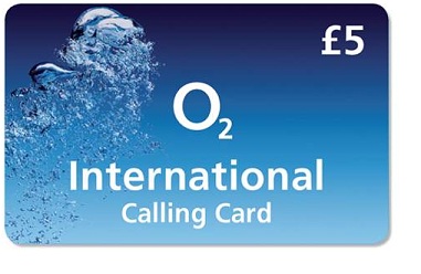 O2 International Calling Card